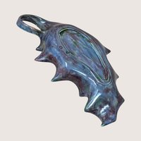1970s Handmade Ceramic Holly Leaf Dish