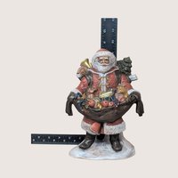 1990s Hand Painted Ceramic Santa Figure