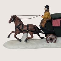 1980s Department 56 Porcelain Dover Coach Heritage Village Figurine