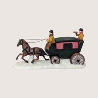 1980s Department 56 Porcelain Dover Coach Heritage Village Figurine