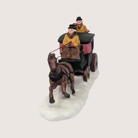 1980s Department 56 Porcelain Dover Coach Heritage Village Figurine