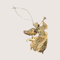 1999 Danbury Mint 23kt Gold Plated Millennium Angel Ornament