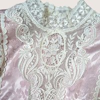 1980s Scott McClintock Pink Jacquard Pleated Dress