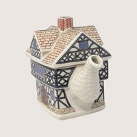 1990s Sadler England Tudor House Ceramic Decorative Teapot
