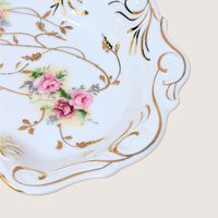 1950s Arnart Floral Rococo Decorative Dish