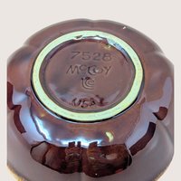 1970s McCoy Brown Drip Fluted Bowl