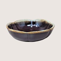 1970s McCoy Brown Drip Fluted Bowl