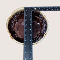 1970s McCoy Brown Drip Fluted Bowl
