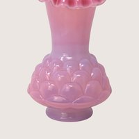 1960s Fenton Jacqueline Plum Opalescent Jack in the Pulpit Tulip Vase 