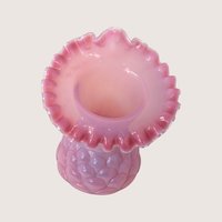 1960s Fenton Jacqueline Plum Opalescent Jack in the Pulpit Tulip Vase 