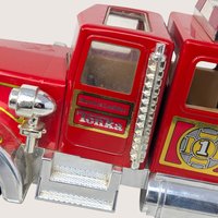 Vintage Tonka Red Hook And Ladder Firetruck Set Semi Fire Engine