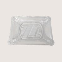 Antique rectangular clear pressed glass bread plate featuring an embossed open Bible text on a solid cream backdrop.