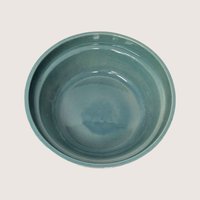 1990s Coche Portugal Stoneware Bowl Teal Blue Serving Dish
