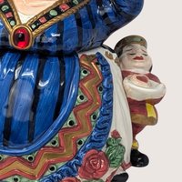 1990s Fitz and Floyd Ceramic Cookie Jar Queen of Hearts