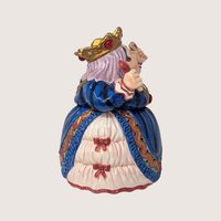 1990s Fitz and Floyd Ceramic Cookie Jar Queen of Hearts