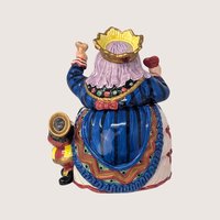 1990s Fitz and Floyd Ceramic Cookie Jar Queen of Hearts