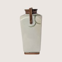 Antique Nippon Floral Porcelain Hand Painted Two Handle Urn Vase 