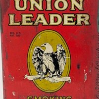 EMPTY 1950s Union Leader Metal Tobacco Tin
