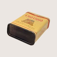EMPTY 1940s Old Gold Cigarette Tin Can Vintage Lorillard Advertising