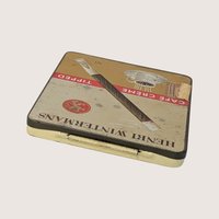 EMPTY 1970s Henri Wintermans Cafe Creme Tin Dutch Cigarillos Advertising Case