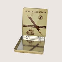 EMPTY 1970s Henri Wintermans Cafe Creme Tin Dutch Cigarillos Advertising Case
