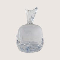 1970s Daum Nancy Glass Minimalist Style Whale Figurine