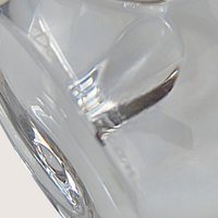 1970s Daum Nancy Glass Minimalist Style Whale Figurine