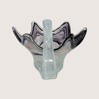 Vintage Art Glass Grey Swan Bowl 