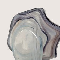 Vintage Art Glass Grey Swan Bowl 