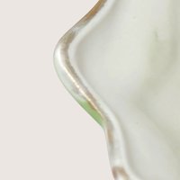 1920s Floral Ceramic Toothpick Holder Rose with Gold Accent