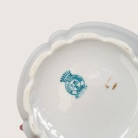1910s Royal Bavarian PM Porcelain Creamer Sugar Bowl Pink Floral Set