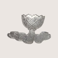 1950s Westmoreland Thumbelina Mini Punch Bowl Set
