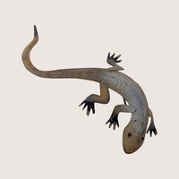 1990s Metal Lizard Southwest Wall Hanging