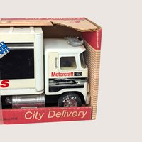 1980s Nylint Ford Motorcraft Batteries City Delivery Steel Box Truck