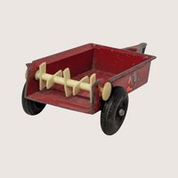 1970s ERTL Red Diecast Manure Spreader Farm Trailer Toy
