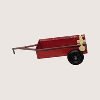 1970s ERTL Red Diecast Manure Spreader Farm Trailer Toy