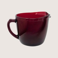 1940s Anchor Hocking Royal Ruby Creamer Open Sugar Service Set