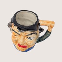 Vintage Ceramic Character Mug Winking Fisherman Figural Drinkware