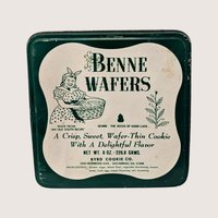 1970s Byrd Cookie Co Tins Benne Wafers Benne Bits Pair