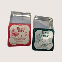 1970s Byrd Cookie Co Tins Benne Wafers Benne Bits Pair
