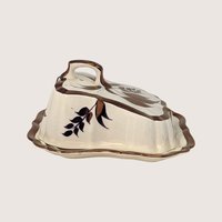 1950s Lancaster and Sandland Copper Lustre Butter Cheese Dish