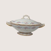 Early 1900s Higgins and Seiter Elite Works Limoges Covered Vegetable Bowl