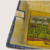 1990s Italian Ceramic Chateau de la Fuente Ashtray