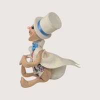 1993 Annalee Felt Fabric Easter Bunny Figurine