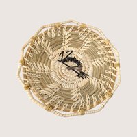 1970s Coiled Pine Needle Basket Plate