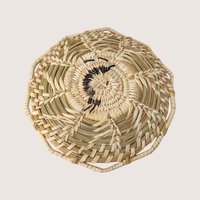 1970s Coiled Pine Needle Basket Plate