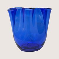 Mid-Century Italian Blown Glass Fazzoletto Vase