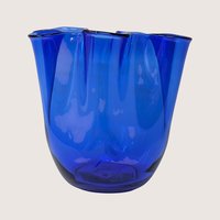 Mid-Century Italian Blown Glass Fazzoletto Vase