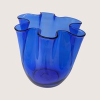 Mid-Century Italian Blown Glass Fazzoletto Vase