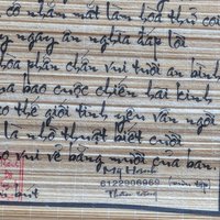 Vintage Vietnamese Bamboo Scroll Set Calligraphy Wall Art